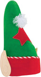 Elf Christmas Hat with Attached Felt Ears SANTAS HELPER XMAS ADULTS NOVELTY FUNNY FANCY HAT