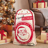 Christmas Canvas Drawstring Sack - Extra Special Delivery From Santa (Fabric Bag for Gifts, Home Décor and More)