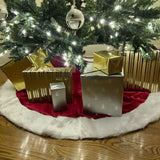 Home Accents Holiday Traditions Burgundy Plush Tree Skirt